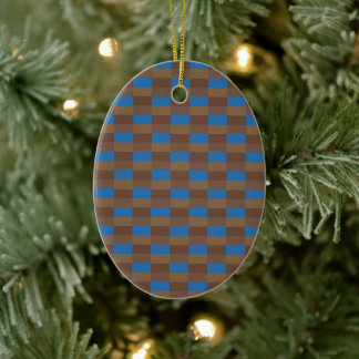 Ornamento De Cerâmica Brown and Blue Color Combination