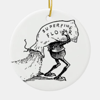 Ornamento De Cerâmica Brownie que derrama a farinha