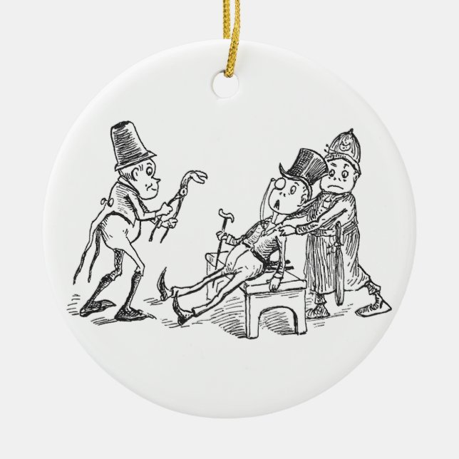 Ornamento De Cerâmica Brownies que puxam os dentes (Frente)