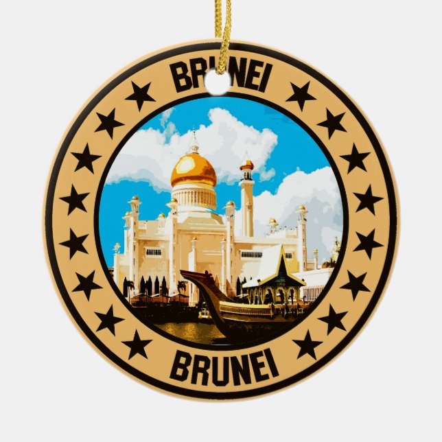 Ornamento De Cerâmica Brunei (Frente)