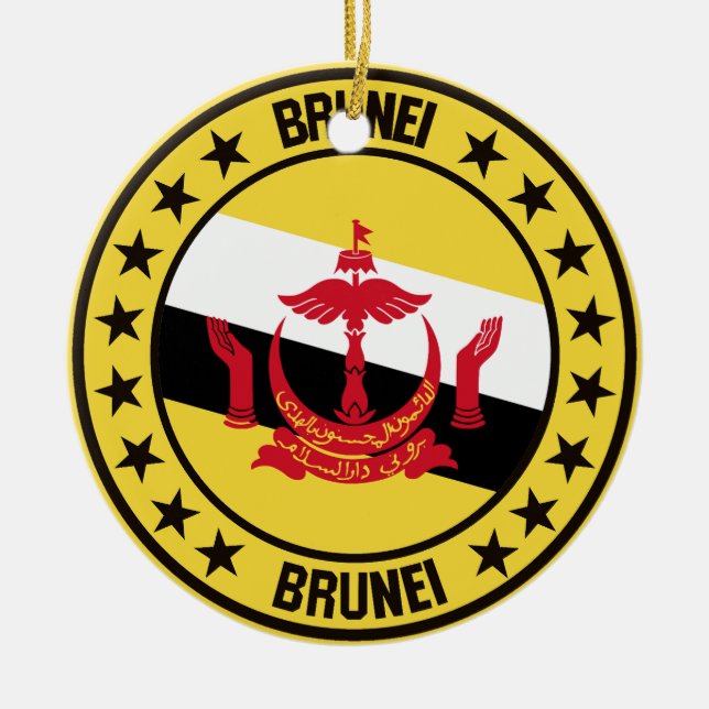Ornamento De Cerâmica Brunei (Frente)