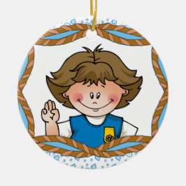 Ornamento De Cerâmica Brunette da margarida