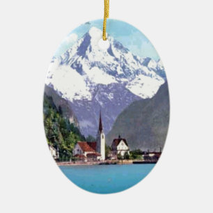 Ornamento De Cerâmica Brunnen, lucerna do lago