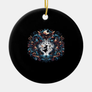 Ornamento De Cerâmica Bruxa De Whimsigoth Em Um Clássico
