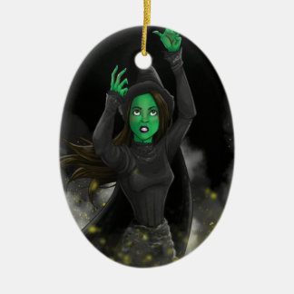 Ornamento De Cerâmica Bruxa - nenhuma boa ação