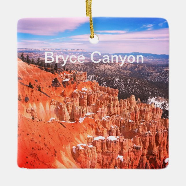 Ornamento De Cerâmica Bryce Canyon Christmas Ornament (Frente)