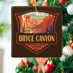 Ornamento De Cerâmica Bryce Canyon National Park Viagem Art Vintage
