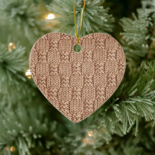 Ornamento De Cerâmica Bubble Knit Stitch Patterch de Shirley Taylor