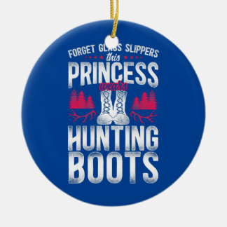 Ornamento De Cerâmica Buck Deer Hunter Girl Vintage Esquece