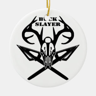 Ornamento De Cerâmica Buck Slayer Deer & Arrows