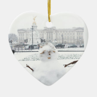 Ornamento De Cerâmica Buckingham Palace Snowman London