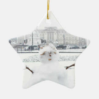 Ornamento De Cerâmica Buckingham Palace Snowman London