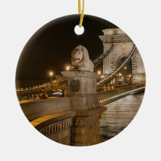 Ornamento De Cerâmica Budapest, Hungria (Frente)