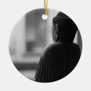 Ornamento De Cerâmica Buddha Sentado em Meditação