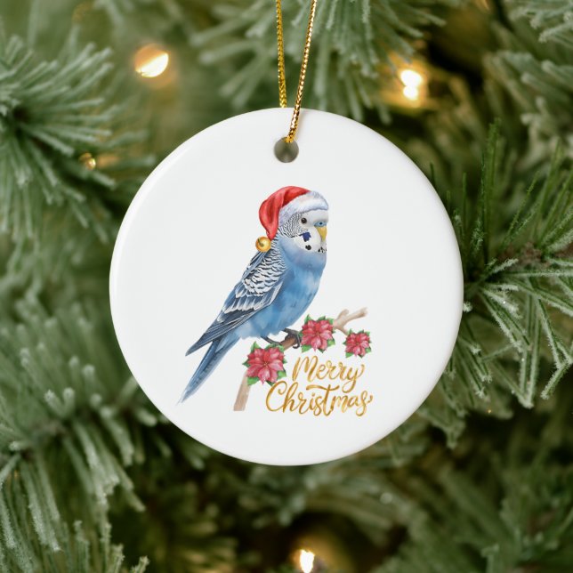 Ornamento De Cerâmica Budgie Christmas (Árvore)