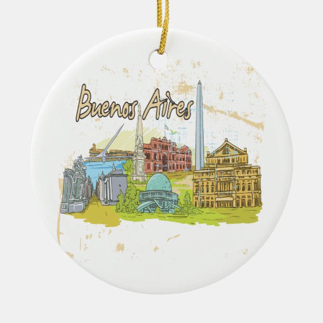 Ornamento De Cerâmica Buenos Aires (Frente)