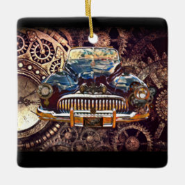 Ornamento De Cerâmica Buick Antiquado Steampunk