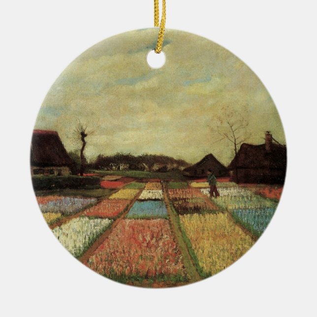 Ornamento De Cerâmica Bulb Fields by Vincent van Gogh (Frente)
