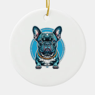 Ornamento De Cerâmica Buldogue Francês