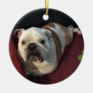 Ornamento De Cerâmica Buldogue inglês