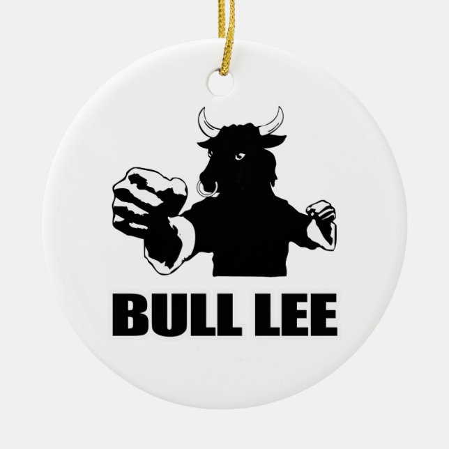 Ornamento De Cerâmica Bull Lee (Frente)