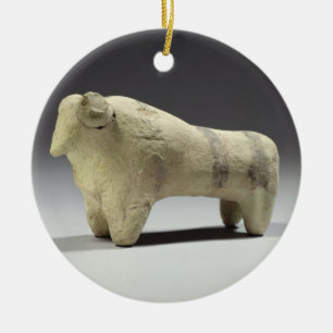 Ornamento De Cerâmica Bull no estilo de Ubaid, c.4000-3500 BC (terracott