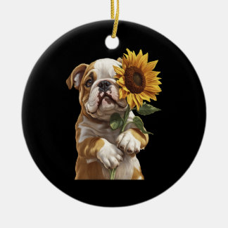 Ornamento De Cerâmica Bulldog 