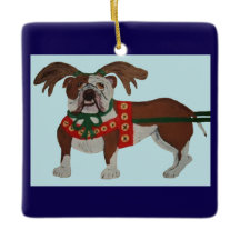 Bulldog Rena de Papai Noel
