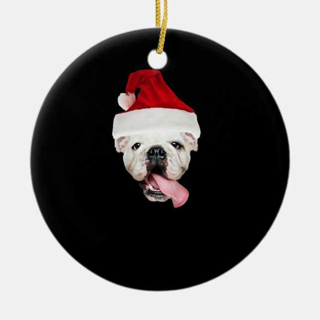 Ornamento De Cerâmica Bulldog Santa Essential T-Shirt (Frente)