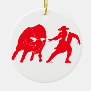 Ornamento De Cerâmica BullfighterRed