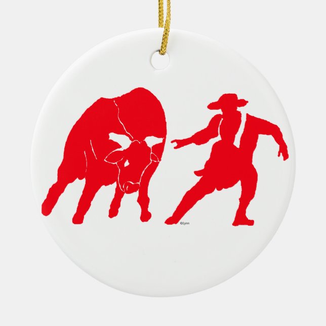 Ornamento De Cerâmica BullfighterRed (Frente)