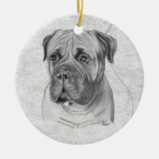 Ornamento De Cerâmica Bullmastiff