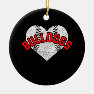 Ornamento De Cerâmica Bulls Baseball Softball Team Mascot