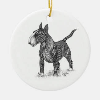 Ornamento De Cerâmica Bullterrier Ceramic Ornament