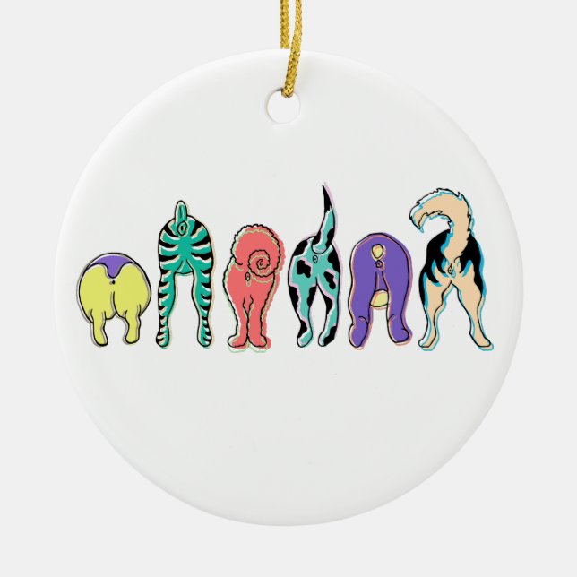 Ornamento De Cerâmica Bumbuns Coloridos (Frente)