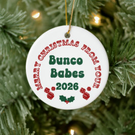 Ornamento De Cerâmica Bunco Babe Annual Ornament