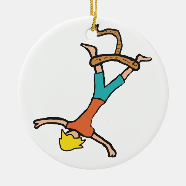 Ornamento De Cerâmica Bungee Jumping (Frente)