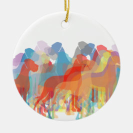 Ornamento De Cerâmica Bunte Doggen Weihnachtsanhänger