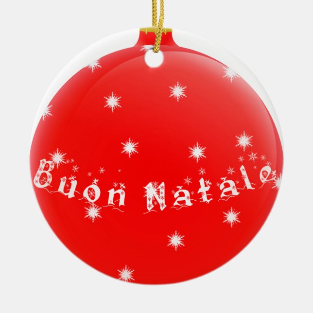 Ornamento De Cerâmica Buon Natale (Frente)