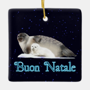 Ornamento De Cerâmica Buon Natale - Ringed Seal