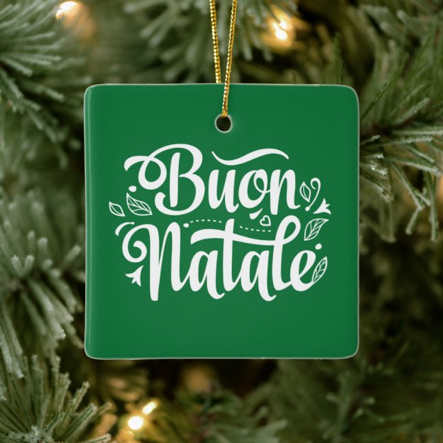 Ornamento De Cerâmica Buon Natale Simple Green (Árvore)