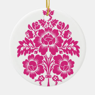 Ornamento De Cerâmica Buquê DAMASK