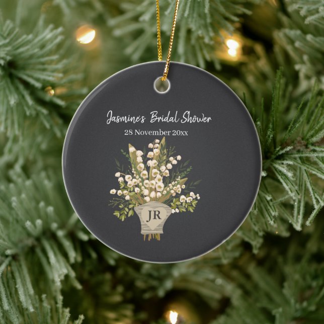 Ornamento De Cerâmica Buquê De Lírio Do Vale Chá De Noiva  (Árvore)