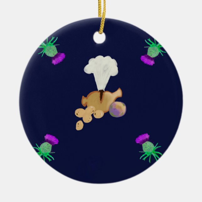 Ornamento De Cerâmica Burns supper (Frente)