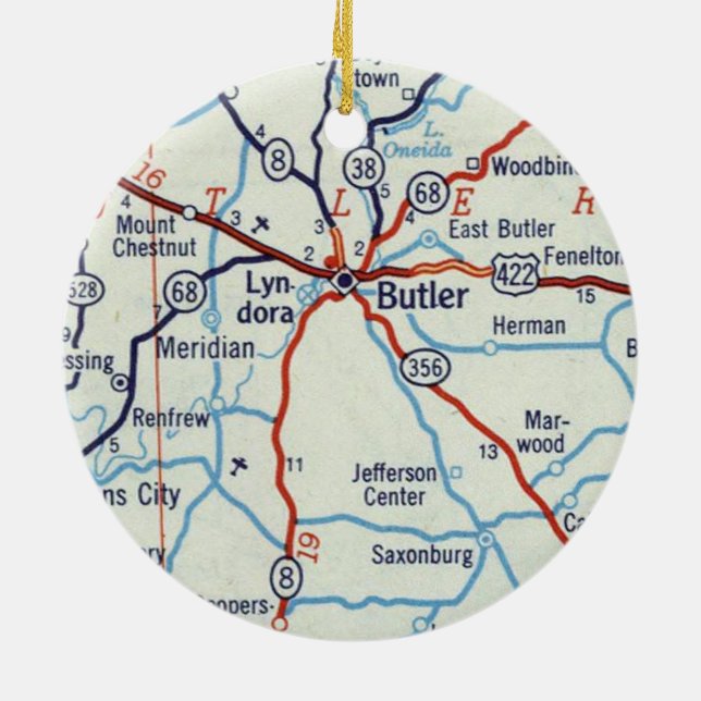 Ornamento De Cerâmica Butler PA (Traseira)