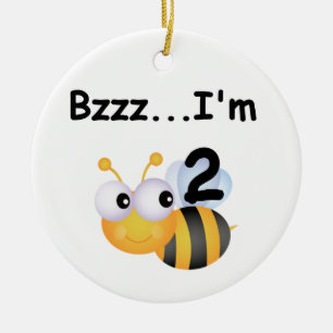 Ornamento De Cerâmica Buzz Bumblebee segundo aniversário T-shirts e pres
