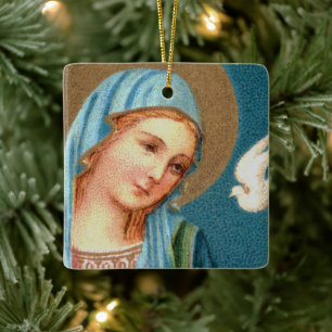 Ornamento De Cerâmica BVM e Espírito Santo da Anunciação de Lippi (Det.)