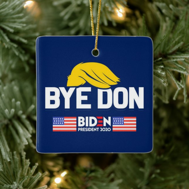 Ornamento De Cerâmica Bye Don BIDEN 2020 Presidente HARRIS (Árvore)
