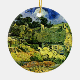 Ornamento De Cerâmica Cabanas de Colmo, Cordeville por Vincent van Gogh