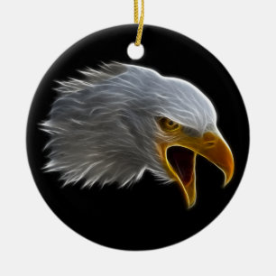 Ornamento De Cerâmica Cabeça americana gritando da águia americana